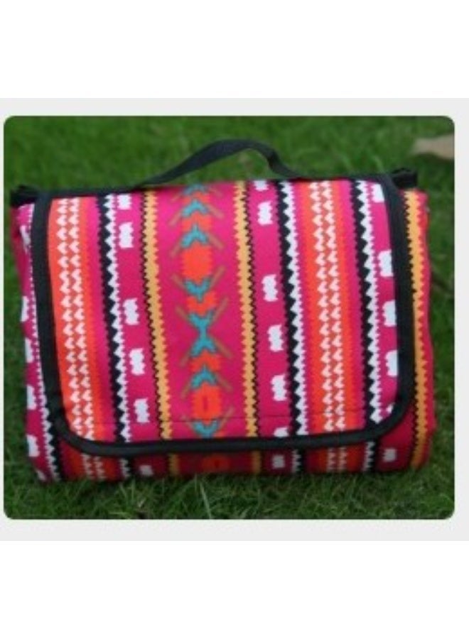 diu toyz Park Mat Picnic Blanket Waterproof Beach Blanket Waterproof Picnic Blanket Portable Picnic Mat Portable Beach Mat Camping Carpet Outdoor Majlis Carpet (200X150) Arabic Inspired Design (Red Pattern) - Image 4